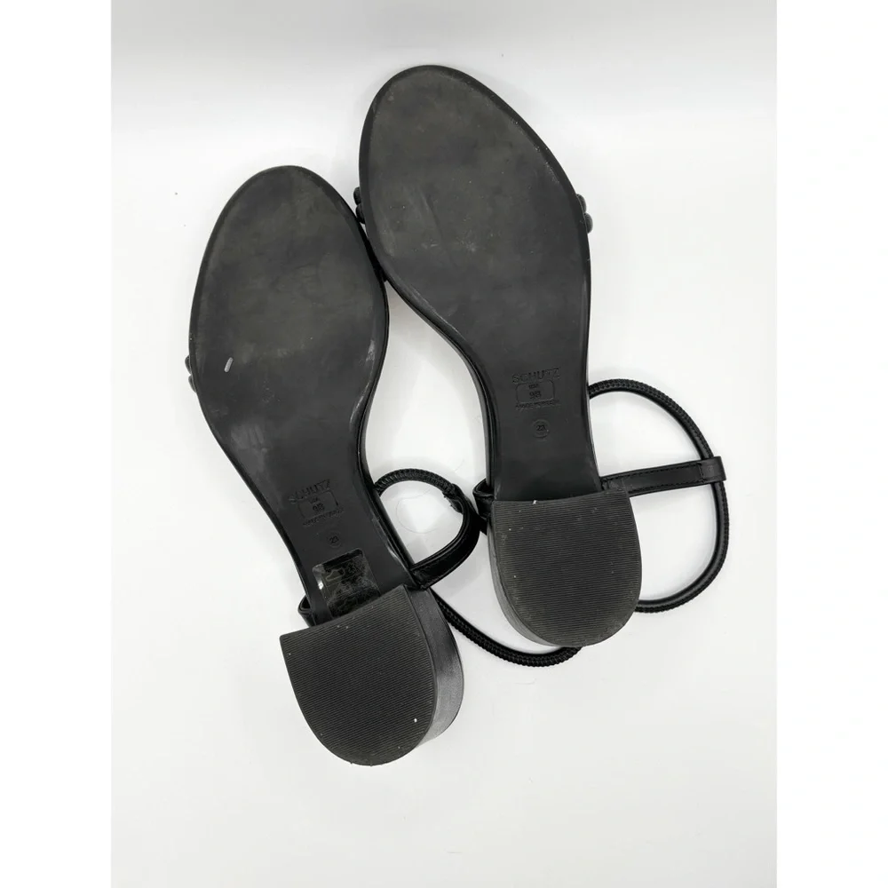 Schutz Black‎ Mid Leather Heels